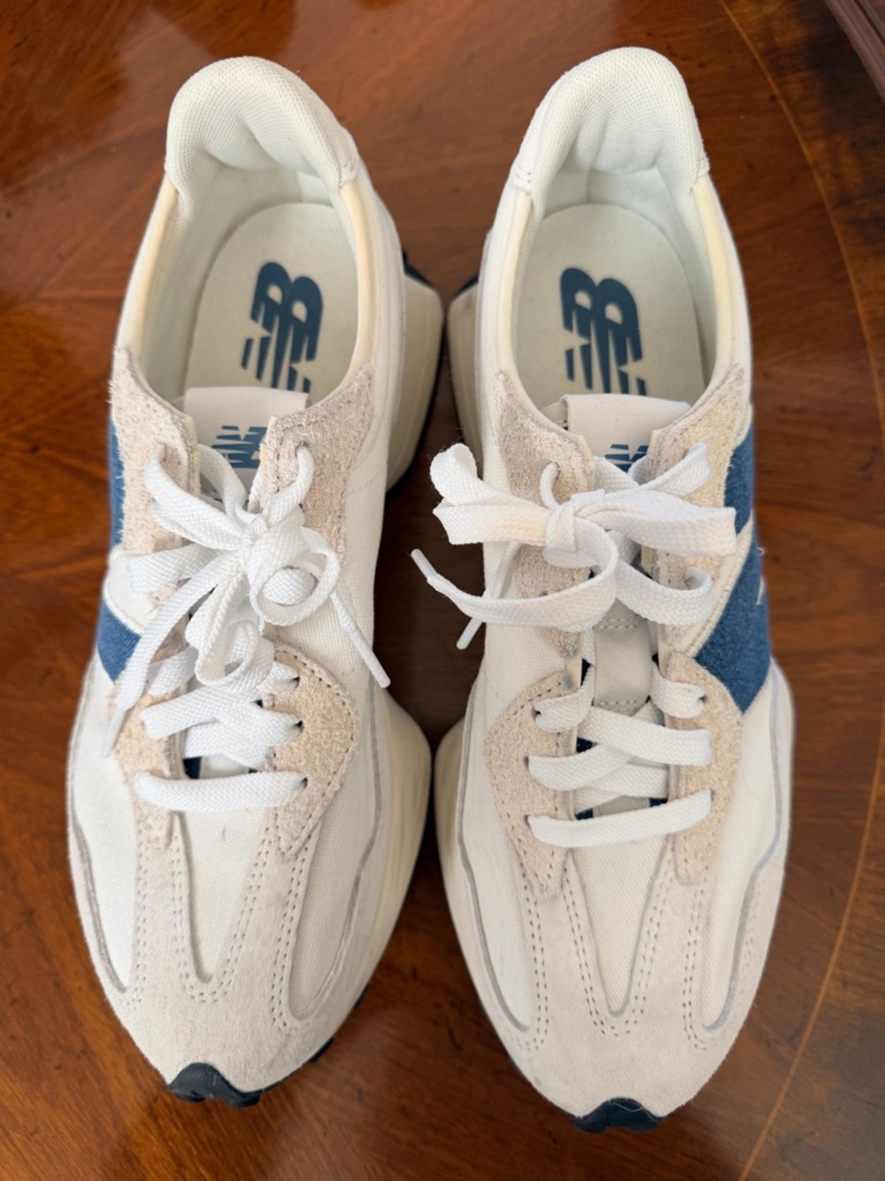 Brand new without box New Balance Women’s Sneakers in White/Denim Canvas Size 10